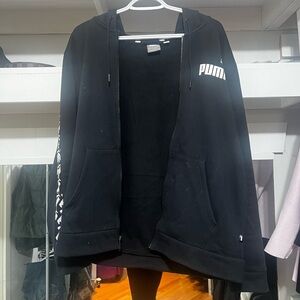 PUMA Black Zip-Up Hoodie